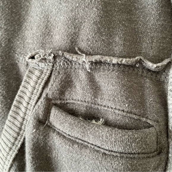 Disney Parks Disneyland 55 Years Faux Fur Hoodie Sweater Embroidered Grey Small - Picture 3 of 7